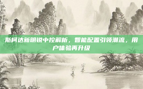 斯柯达新明锐中控解析，智能配置引领潮流，用户体验再升级