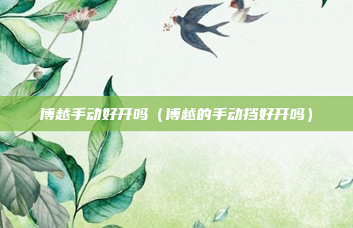博越手动好开吗（博越的手动挡好开吗）