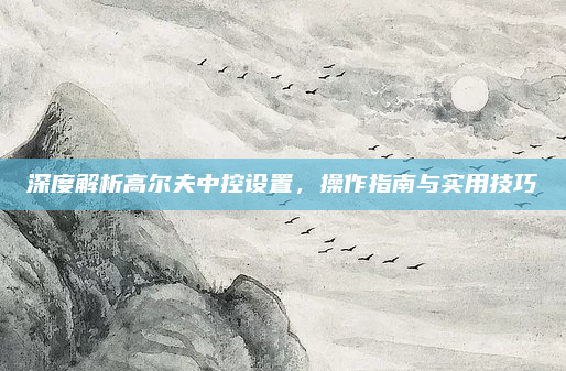 深度解析高尔夫中控设置，操作指南与实用技巧