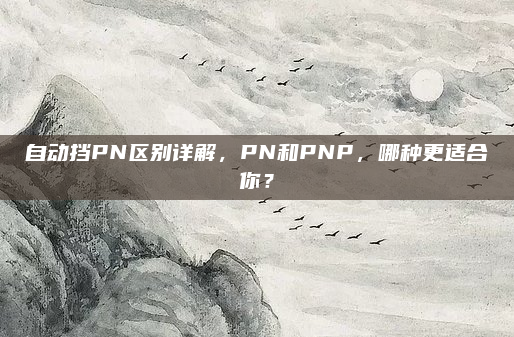 自动挡PN区别详解，PN和PNP，哪种更适合你？