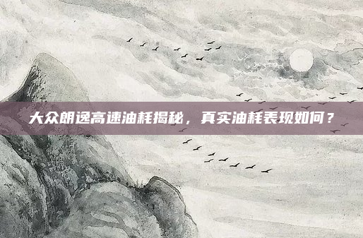 大众朗逸高速油耗揭秘，真实油耗表现如何？
