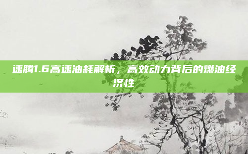 速腾1.6高速油耗解析，高效动力背后的燃油经济性