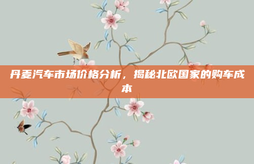 丹麦汽车市场价格分析，揭秘北欧国家的购车成本