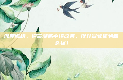 深度解析，道奇酷威中控改装，提升驾驶体验新选择！