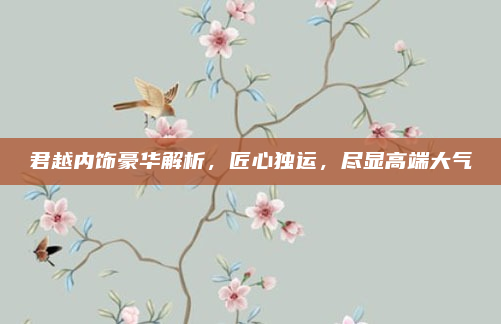 君越内饰豪华解析，匠心独运，尽显高端大气
