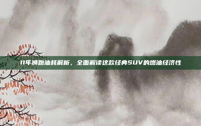 11年狮跑油耗解析，全面解读这款经典SUV的燃油经济性