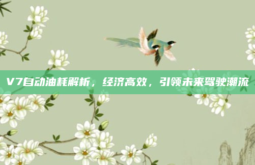 V7自动油耗解析，经济高效，引领未来驾驶潮流