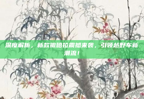 深度解析,新款撒哈拉震撼来袭,引领越野车新潮流!