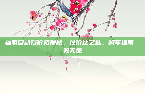 骊威自动挡价格揭秘,性价比之选,购车指南一览无遗