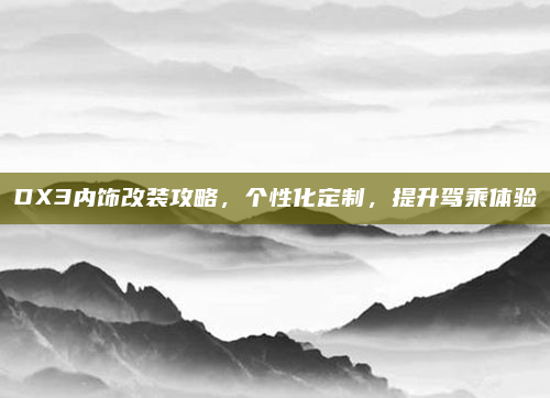 DX3内饰改装攻略，个性化定制，提升驾乘体验