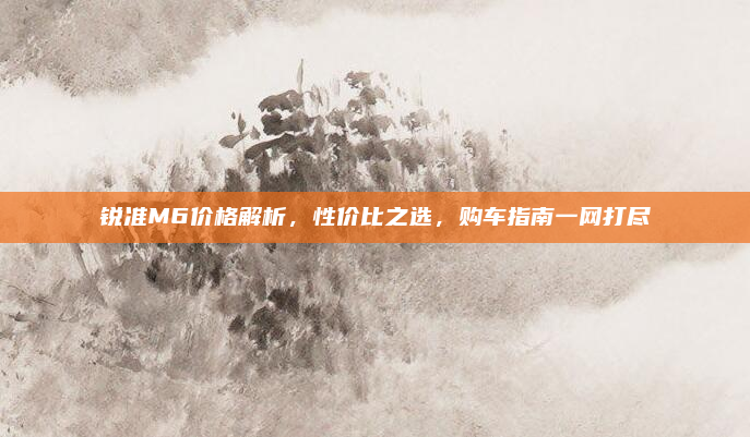 锐准M6价格解析，性价比之选，购车指南一网打尽