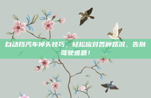 自动挡汽车掉头技巧，轻松应对各种路况，告别驾驶难题！