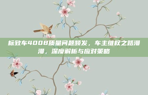 标致车4008质量问题频发，车主维权之路漫漫，深度解析与应对策略