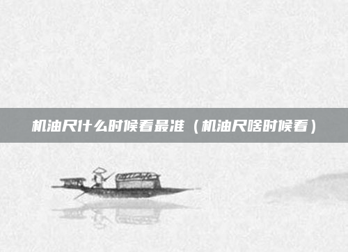 机油尺什么时候看最准(机油尺啥时候看)