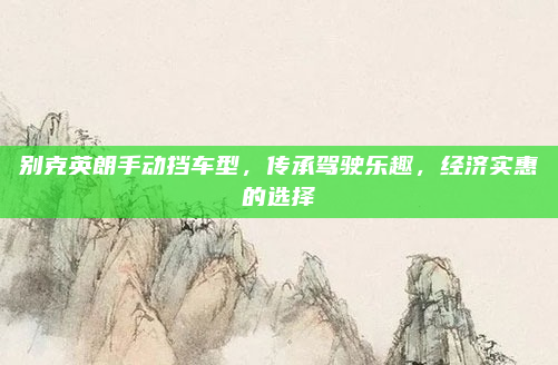 别克英朗手动挡车型,传承驾驶乐趣,经济实惠的选择