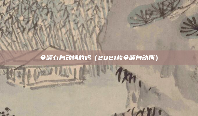 全顺有自动档的吗(2021款全顺自动挡)