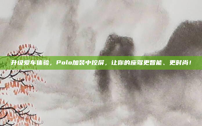 升级爱车体验，Polo加装中控屏，让你的座驾更智能、更时尚！