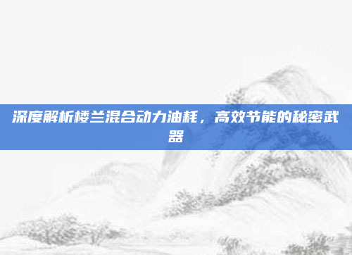 深度解析楼兰混合动力油耗，高效节能的秘密武器