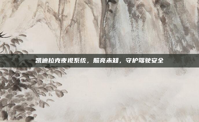 凯迪拉克夜视系统，照亮未知，守护驾驶安全