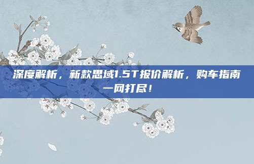深度解析，新款思域1.5T报价解析，购车指南一网打尽！
