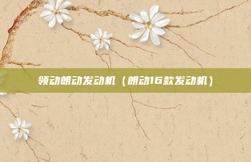 领动朗动发动机(朗动16款发动机)