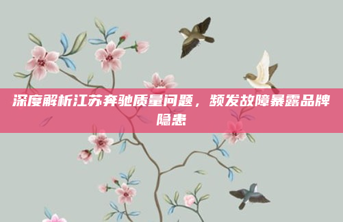 深度解析江苏奔驰质量问题，频发故障暴露品牌隐患