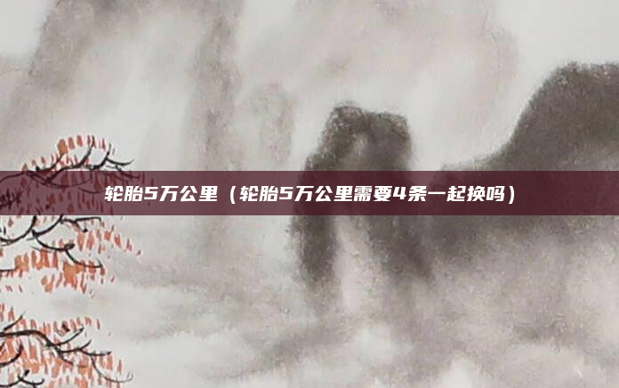 轮胎5万公里（轮胎5万公里需要4条一起换吗）