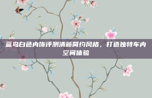 蓝鸟白色内饰评测清新简约风格，打造独特车内空间体验