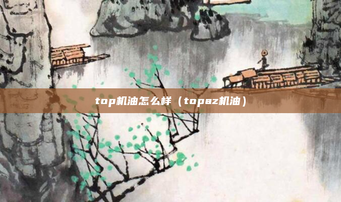 top机油怎么样(topaz机油)