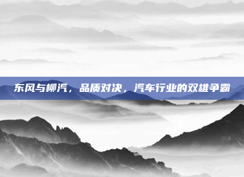 东风与柳汽，品质对决，汽车行业的双雄争霸