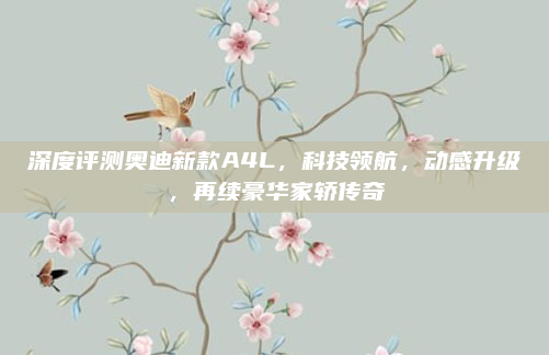 深度评测奥迪新款A4L，科技领航，动感升级，再续豪华家轿传奇