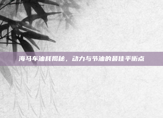 海马车油耗揭秘，动力与节油的最佳平衡点