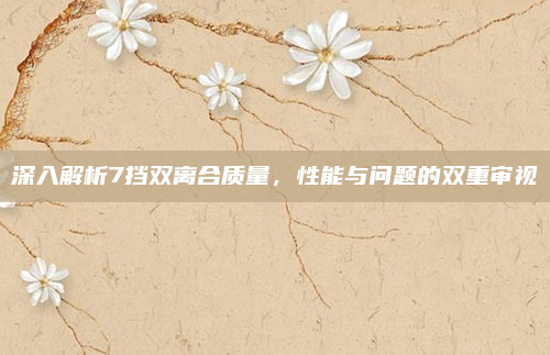深入解析7挡双离合质量，性能与问题的双重审视