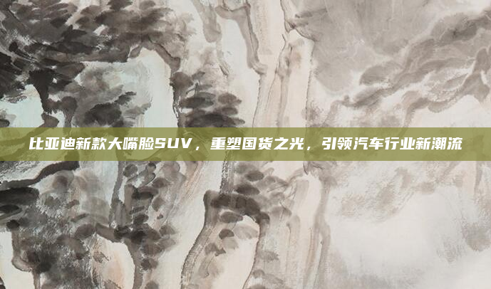 比亚迪新款大嘴脸SUV，重塑国货之光，引领汽车行业新潮流