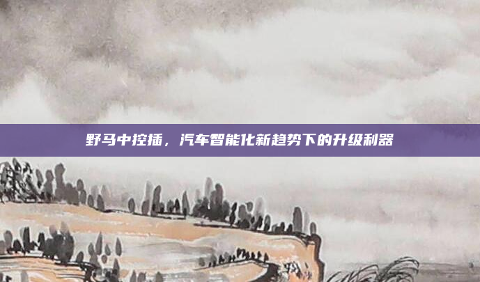 野马中控插,汽车智能化新趋势下的升级利器