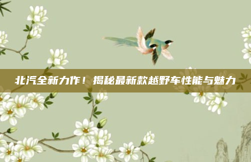 北汽全新力作！揭秘最新款越野车性能与魅力