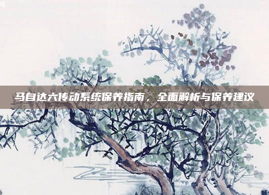 马自达六传动系统保养指南，全面解析与保养建议