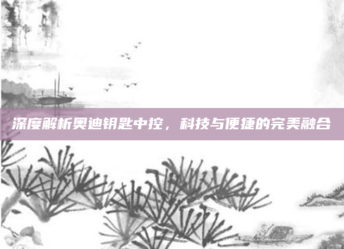 深度解析奥迪钥匙中控，科技与便捷的完美融合
