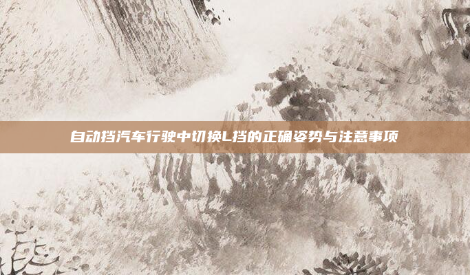 自动挡汽车行驶中切换L挡的正确姿势与注意事项