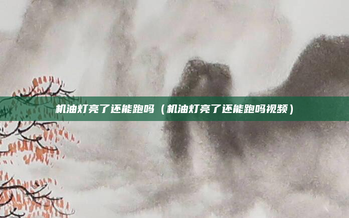机油灯亮了还能跑吗(机油灯亮了还能跑吗视频)