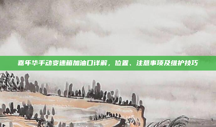 嘉年华手动变速箱加油口详解，位置、注意事项及维护技巧
