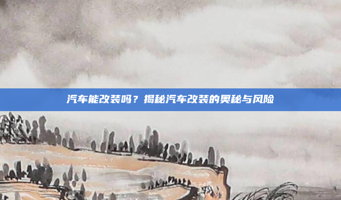 汽车能改装吗？揭秘汽车改装的奥秘与风险