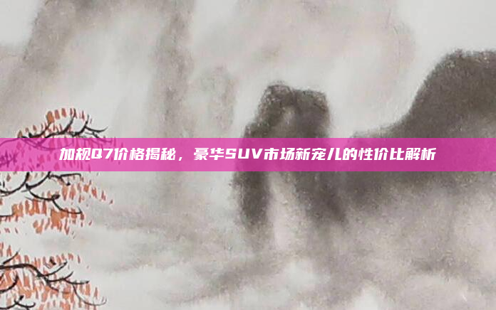 加规Q7价格揭秘，豪华SUV市场新宠儿的性价比解析