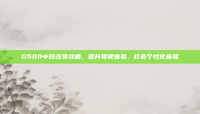 G500中控改装攻略，提升驾驶体验，打造个性化座驾