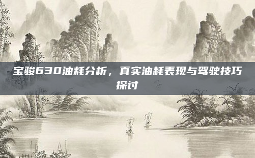 宝骏630油耗分析，真实油耗表现与驾驶技巧探讨