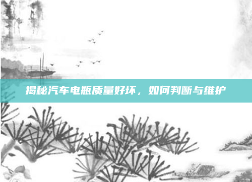 揭秘汽车电瓶质量好坏，如何判断与维护