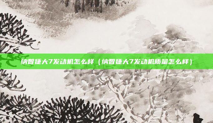 纳智捷大7发动机怎么样(纳智捷大7发动机质量怎么样)