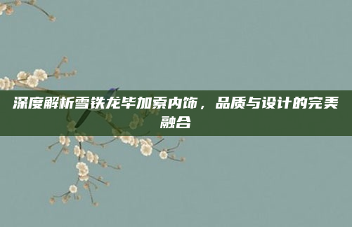 深度解析雪铁龙毕加索内饰，品质与设计的完美融合