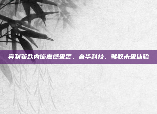 宾利新款内饰震撼来袭，奢华科技，驾驭未来体验