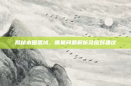 揭秘本田思域，质量问题解析及应对建议